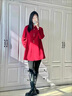 恒源祥雙面羊絨大衣女短款2025秋冬新款小個子媽媽毛呢外套中老年雙面呢 拉菲紅色 S 合適80-95斤 曬單實拍圖