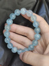 石玥珠寶精品11-12mm海藍(lán)寶石手串本命年轉(zhuǎn)運(yùn)珠天然水晶手鏈男女士款禮物 曬單實(shí)拍圖