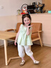 迪士尼寶寶女童套裝2025夏季新款洋氣時(shí)髦韓范女寶寶兩件套兒童輕薄夏裝 綠色套裝 褲長(zhǎng)九分褲 130 建議120-130cm4-5歲 正碼正 曬單實(shí)拍圖