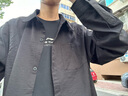 Homlean日系純色文藝襯衫男春夏長(cháng)袖打底高級感港風(fēng)休閑內搭HL02黑色4XL 曬單實(shí)拍圖