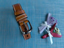 宸勁佰（CHENJINGBAI）女士皮帶真皮復古針扣牛皮現貨批發(fā)時(shí)尚百搭腰帶女款韓版女式褲帶 駝色 105cm 曬單實(shí)拍圖