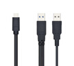 AOKO雙頭USB Type-C數(shù)據(jù)線供電數(shù)據(jù)線10Gbps高速傳輸移動硬盤數(shù)據(jù)線USB3.1 手機外接硬盤連接線雙USB-C 雙口USB款  0.6米 曬單實拍圖