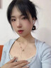 HR赫蓮娜輕奢貓眼石小蠻腰項鏈女款2025年新款七夕情人節(jié)禮物送女友 小蠻腰項鏈玫瑰金色【高端禮盒】 曬單實拍圖