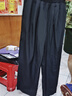小豬班納女童夏季褲子2025新款中大童冰絲涼感闊腿褲洋氣兒童夏款寬松長褲 黑/純色 170 （體重100-120） 曬單實拍圖