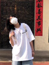 肯奈迪棉質(zhì)白色短袖t恤男款美式高街重磅夏季潮流潮牌寬松大碼男生上衣 棉質(zhì)短袖T恤-LTSFEC款 白色 L 曬單實(shí)拍圖