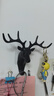 鹿角美式家居裝飾掛鉤墻上置物架壁掛創(chuàng  )意墻面個(gè)性鹿頭墻壁鑰匙架 黑色1個(gè)裝灰色1個(gè)裝 曬單實(shí)拍圖
