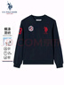 U.S. POLO ASSN.衛衣男秋季圓領(lǐng)潮流寬松長(cháng)袖T恤男士休閑上衣男裝 藏藍色 XL  曬單實(shí)拍圖