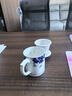 富玉陶瓷茶杯景德鎮(zhèn)手工青花玲瓏茶水分離杯帶蓋大號(hào)容量家用待客 曬單實(shí)拍圖