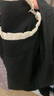 德瑪納【優(yōu)雅進(jìn)階】夏季垂順80D亂麻木耳邊圓領(lǐng)小黑裙飛飛袖女連衣裙 曬單實(shí)拍圖