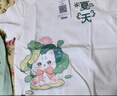 真維斯童裝女童夏季套裝2025新款兒童純棉短袖T恤時(shí)尚中大童休閑花苞腰短褲 白/J荷葉貓右下-綠/J夏天K 140 曬單實(shí)拍圖
