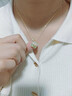 老鳳祥玉蘭花銀項鏈女和田玉吊墜輕奢小眾感實(shí)用生日禮物送女友老婆媽媽 幸運玉蘭花項鏈-黃金色【品牌禮盒】 曬單實(shí)拍圖