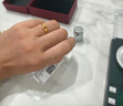 周六福（ZLF）   黃金戒指女款足金閃砂星月指環(huán)送女友禮物 計價(jià) 16號-3.04g 曬單實(shí)拍圖