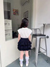G.DUCKKIDS小黃鴨童裝女童套裝夏季兒童衣服女小童短袖T恤格子裙夏裝兩件套 套裝 140 尺碼9~10歲【130-140cm】cm 曬單實拍圖