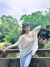 古典舞蹈服罩衫身韻漸變蝴蝶紗衣中國舞古風飄逸仙氣演出服練功服 藍蝶上衣+褲子+吊帶【三件套】 M 曬單實拍圖