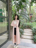 zauo涼感防曬裙女防曬衣長款夏季全身防曬長裙 紫色 S 曬單實(shí)拍圖