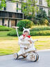 看寶貝（lookbaby）兒童三輪車腳踏車兒童車1-3歲寶寶三輪車平衡車1-3歲兒童推車 豪華綠|靠背+護(hù)欄+推把+頂棚 曬單實(shí)拍圖