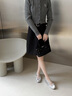 妙麗（Millies）品牌輕奢瑪麗珍鞋女時(shí)尚內(nèi)增高芭蕾女鞋2025夏季新款休閑百搭單鞋 銀灰色 36 (230mm)  標(biāo)準(zhǔn)碼 曬單實(shí)拍圖
