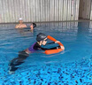 羽克（Yuke）游泳跟屁蟲浮力棒浮條救生浮標(biāo)戶外游泳專用全實(shí)心免充氣成人浮漂 橙色浮力棒 【承重180斤】帶安全腰帶 曬單實(shí)拍圖