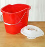 珠江地拖桶家用老式紅色拖地桶加厚拖把桶手壓擠水桶清潔桶墩布桶 3806地拖桶 曬單實(shí)拍圖