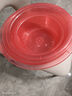 京東物流 加厚洗臉盆特大號家用洗衣服盆子學(xué)生宿舍洗腳盆嬰兒盆 四件套【特大+大+中+小】透明紅 曬單實(shí)拍圖