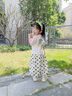 可英 GOWINBABY女童燈籠褲純棉2025夏季款女孩寬松時尚運動褲女寶可愛洋氣休閑褲 圓點 100 （適合身高90cm-100cm） 曬單實拍圖