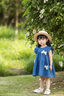 G.DUCKKIDS小黃鴨童裝女童2025新款夏季牛仔裙連衣裙蝴蝶結小女孩寶裙子夏裝 藍色 120 (建議105-115cm 4-5.2周歲) 曬單實(shí)拍圖