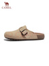 駱駝（CAMEL）勃肯鞋女質(zhì)感牛皮休閑鞋隨性低跟淺口單鞋 L25S700038 杏色 39 曬單實(shí)拍圖