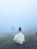 馨瑞緣（XINRUIYUAN）成人禮禮服裙輕奢小眾輕婚紗蛋糕裙吊帶公主蓬蓬裙生日小禮裙 米白色 M 均碼 曬單實(shí)拍圖