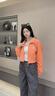 KAMA卡瑪戶外短款外套女夏秋季登山服新款防曬衣辣妹風(fēng)棒球服潮流上衣 橙色（夏款） M 曬單實拍圖