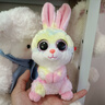 TY正版美國ty大眼睛毛絨玩具公仔女孩可愛(ài)小動(dòng)物兔子狗狗玩偶全套裝 彩色兔子蘿莉泡泡 小號  11.14 小號高15CM / 中號高23CM 曬單實(shí)拍圖