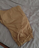 無(wú)印良品（MUJI）女式 水洗 平紋 短褲女夏 褲子 休閑短褲 多巴胺純棉全棉BEC27A3S 淺灰棕色 S 155/62A 曬單實(shí)拍圖