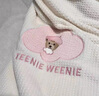 TEENIE WEENIE小熊A類華夫格牛奶絨毛毯辦公室披肩午睡沙發(fā)蓋毯毛巾被床上用品 米白+藕粉 150x200cm 曬單實(shí)拍圖