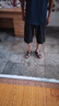牛筋底涼鞋男士夏季新款透氣沙灘鞋加厚軟底防水外穿兩用休閑涼拖 牛筋大底（棕色） 41 (偏小一碼) 曬單實拍圖