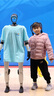 安奈兒（Annil）兒童輕薄羽絨服男女童短款外套2024輕暖親子裝 石楠紫 140  曬單實(shí)拍圖