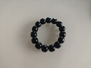 映和 新疆和田玉塔青一細料老型珠手串男女款墨黑色桶珠佛珠玉石手鏈 13*14mm 曬單實(shí)拍圖