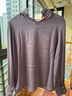 皮爾卡丹（pierre cardin）重磅真絲襯衫女長袖2024春裝新款木耳邊立領(lǐng)桑蠶絲上衣打底衫小衫 紫色 L 曬單實拍圖
