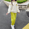 G.DUCK HELLO女童春裝新款衛(wèi)衣套裝洋氣時(shí)髦寶寶休閑衣服 牛油果綠 90 cm 曬單實(shí)拍圖