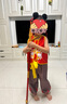 哪吒衣服套裝乾坤圈風(fēng)火輪火尖槍道具敖丙cos演出服六一兒童禮物 哪吒魔童10件套【短袖有扣】 120 曬單實(shí)拍圖