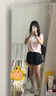 安踏速干套裝丨運(yùn)動短袖短褲兩件套女夏季冰絲跑步吸濕透氣羽毛球服 曬單實(shí)拍圖