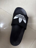 adidas ADILETTE休閑度假居家拖鞋男女阿迪達斯官方三葉草 一號黑/白 42 曬單實(shí)拍圖