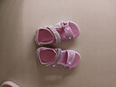 Skechers斯凱奇女童包頭涼鞋夏季童鞋兒童公主鞋嬰兒魔術(shù)貼閃燈鞋302965L 曬單實(shí)拍圖