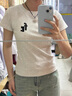 妙奕嘉短袖t恤女潮流高端洋氣正肩修身純棉女士夏季衣服新款2025半袖女 花灰F標正肩短袖 L 【建議100—115斤】 曬單實(shí)拍圖