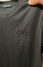 太平鳥(niǎo)男裝【商場(chǎng)同款】 休閑T恤胸口壓印純色圓領(lǐng)T恤 B1CNF2221 黑色1 XL 曬單實(shí)拍圖