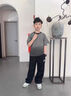 G.DUCKKIDS男童冰絲防蚊褲夏裝2025新款痞帥兒童速干長(zhǎng)褲中大童夏季薄款褲子 黑色(夏季冰絲薄款) 140 cm 曬單實(shí)拍圖