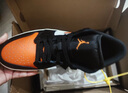 Jordan男子休閑鞋 喬丹AJ1小扣碎 JORDAN 1 運(yùn)動(dòng)鞋553558-081黑白橙43 曬單實(shí)拍圖
