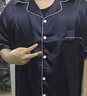 佳布優(yōu)品 夏季睡衣男冰絲加肥加大碼胖子仿真絲綢家居服肥佬寬松休閑套裝 寶石藍(lán) 4XL （建議220-260斤） 曬單實(shí)拍圖