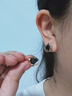 伊燦氣質(zhì)名媛黑色鋯石三角耳釘女個(gè)性高級(jí)感2025新款爆款輕奢小眾耳飾 黑色三角形耳釘 曬單實(shí)拍圖