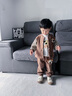 G.DUCKKIDS小黃鴨童裝男童春秋套裝新款兒童衣服男寶寶外套秋裝幼兒女衛(wèi)衣褲 幸運(yùn)小狗卡其色三件套 80 尺碼7-11月(建議寶寶75-85cm)c 曬單實(shí)拍圖