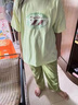 G.DUCKKIDS女童夏裝套裝2025新款洋氣兒童時髦休閑衣服女大童運動短袖兩件套 綠色套裝 150 cm 曬單實拍圖