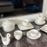 漢茗官方正宗景德鎮(zhèn)高溫瓷碗盤具套裝輕奢高級(jí)感骨瓷餐具整套喬遷禮物 (贈(zèng)全額運(yùn)費(fèi)險(xiǎn))38件丨錦盒裝 曬單實(shí)拍圖